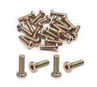 MroMax 20Pcs M6x20mm Hex Socket Screw Flat Head Hexagon Cap Screws Bolt Carbon Steel Full Thread Colorful