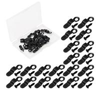MroMax 20pcs Metal Ridged Picture Photo Frame Hanger Turn Button 23x6mm for Hanging Wooden Frames Black