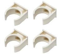 MroMax 20Pcs PVC Water Pipe Clamps Clips 20mm/0.79" ID White U-Shaped Buckles Hanger Support for Water Pipes & Tubing Hoses Plastic Socket to Fix Corresponding Pipes