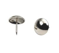 MroMax 20Pcs Upholstery Nails Tacks 0.75" Head Dia Iron Modern Style Metal Round Thumb Push Pins 0.83" Height for Furniture Decoration Chair Hardware Cork Board Sofa Headboards Silver Tone