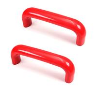MroMax 2Pcs Door Pulls M8x160mm Plastic Kitchen Cupboard Oval Handle for Household Cabinet Cupboard Drawer Door Red