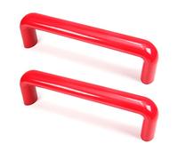 MroMax 2Pcs Door Pulls M8x200mm Plastic Kitchen Cupboard Oval Handle for Household Cabinet Cupboard Drawer Door Red