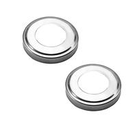 MroMax 2Pcs Escutcheon Plate Cover Fit Pipe Dia 1.5" Stainless Steel Base Pipe Cover Flange Plates 38mm Hand Rail Plate Cover for Tube Ladder Handrail Post Plate Guardrail Silver Tone