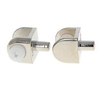 MroMax 2Pcs Glass Shelf Clamp Bracket Silver Tone Support Clip Clamp 20x14mm(LxW)