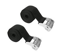 MroMax 2Pcs Lashing Strap 2.5M x 50mm - Quick and Easy to Use Utility Lashing Straps with Cam Buckle for Cargo Trucks Black