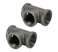 MroMax 2Pcs Pipe Elbow 25mm OD Cast Iron Elbow Pipe Decor Pipe Fittings with Threaded Hole for Vintage Retro Industrial Pipe Furniture DIY Black Type 4