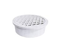 MroMax 2Pcs PVC Snap-in Floor Drain 110mm Drain Cover Bathroom Sink and Tub Drain Strainers for Home or Industrial Use White