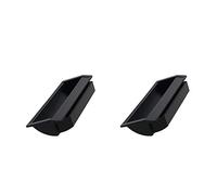MroMax 2Pcs Recessed Flush Pull Handle 4.33" x 1.57" (L x W) Plastic Pulls Insert Hidden Handles for 1mm Thick Iron Cabinet Doors, Document Cabinet Doors, and Industrial Cabinets Black Tone