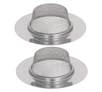 MroMax 2PCS Sink Mesh Filter 3.54" x 2.09" (Outer Diameter x Inner Diameter) Mesh Metal Sink Filter Stainless Steel Sewage Basket Filter Trap Bathroom Sink Drain Filter Silver