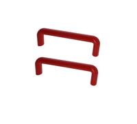 MroMax 2Pcs U Shape Bakelite Pull Handle M8x180mm Plastic Cabinet Insulation Pulls Oval Handle for Industrial Machine Cabinet Cupboard Drawer Red