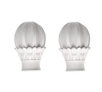MroMax 2Pcs White Curtain Rod Cap Finials, Window Treatment Finials Fit for 1 Inch Outer Dia Rod, Plastic Bud Head Shape