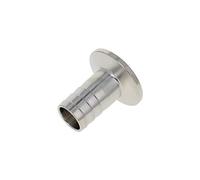 MroMax 304 Stainless Steel KF25 Flange to 20mm Rubber Hose Barb Adapter for Vacuum Silver Tone 1pcs