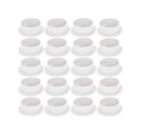 MroMax 35mm Dia Plastic Computer Desk Round Grommet Wire Cable Hole Covers White 20pcs