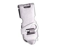 MroMax 3Pcs 76mm Padlock Staple Safety Hasp Door Clasp Gate Lock Latch 201 Stainless Steel Brushed Finish