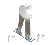 MroMax 4Pcs 108 X 80 X 19mm Curtain Rod Bracket Aluminum Alloy Single Holder Support for 20-24mm Drapery Rod Silver