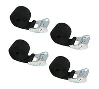 MroMax 4Pcs Premium Lashing Straps with Strong Cam Buckle 1.5M Length Tie Down Strap for Carriers Moving Canoes Roof Racks Great Accessory Ratchet Battery Strap Marine Black