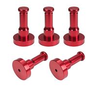 MroMax 5 Pieces Red Single Hook Hat Coat Robe Door Wall Hook Hanger Space Aluminum Height 54mm Diameter 32mm