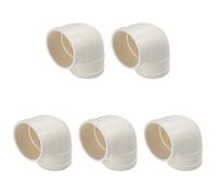 MroMax 5Pcs 75mm 90-Degree Sweep PVC Pipe Fitting Elbow Coupling Connector for Home or Industrial Use