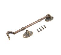 MroMax 6" Cabin Hooks Eye Latch Door Gate Swivel Window Brass Hook with Mounting Screws Antique Bronze 1pcs