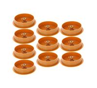 MroMax 60mm Dia Plastic Computer Desk Round Grommet Wire Cable Hole Covers Yellow 10pcs