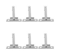 MroMax 6Pcs Invisible Floating Shelf Brackets, 76mmx78mm, Adjustable Hidden Blind Supports for Concealed Shelves Silver Tone