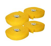 MroMax 7M x 25mm Lashing Strap Cargo Tie Down Straps with Cam Lock Buckle 150Kg Work Load, Yellow 4pcs