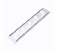 MroMax Air Vent 80mmx400mm Ventilation Grille Aluminum Alloy Louvered Grill Cover for Cabinet Sink Kitchen Stove Bathroom Door Aluminum Alloy Rectangle 1pcs