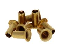 MroMax Brass Eyelets Rivets M2.5x5mm Through Hole Rivets Hollow Grommets Nails Screws Fasteners 200pcs
