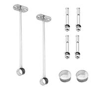 MroMax Curtain Rod Ceiling-Mount Bracket 25mm/1Inch Closet Rod Bracket Stainless Steel Rod End Supports for Bedroom Closet, Clothes Pole, Bathroom and Living Room Curtain Rod 2Pcs