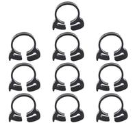 MroMax Double Snap Grip Nylon Hose Clamps-24.3mm-26.1mm/0.96"-1.03" Adjustable Ratcheting Hose Clamp for Connecting, Fastening, Sealing Hoses and Other Tubular Objects Black 10Pcs