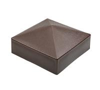 MroMax Fence Post Plastic Cap Pick New Wood Fence Post Caps for Pressure Treated Wood 1Pcs Brown 90x90mm