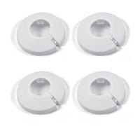 MroMax Fit 0.79" Outer Diameter Flange Water Pipe Cover Decoration White Pipe Cover Radiator PP Plastic 20mm Escutcheon Collar for Wall Pipe Tube Decoration 4Pcs