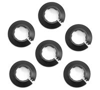 MroMax Fit 1.26" Outer Diameter Flange Water Pipe Cover Decoration Black Pipe Cover Radiator PP Plastic 32mm Escutcheon Collar for Wall Pipe Tube Decoration 6Pcs