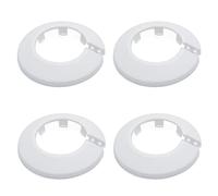 MroMax Fit 1.34" Outer Diameter Flange Water Pipe Cover Decoration White Pipe Cover Radiator PP Plastic 34mm Escutcheon Collar for Wall Pipe Tube Decoration 4Pcs