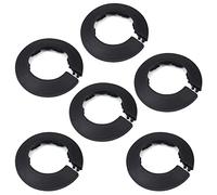 MroMax Fit 1.69" Outer Diameter Flange Water Pipe Cover Decoration Black Pipe Cover Radiator PP Plastic 43mm Escutcheon Collar for Wall Pipe Tube Decoration 6Pcs