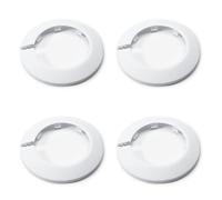 MroMax Fit 2.48" Outer Diameter Flange Water Pipe Cover Decoration White Pipe Cover Radiator PP Plastic 63mm Escutcheon Collar for Wall Pipe Tube Decoration 4Pcs