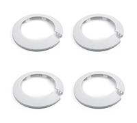 MroMax Fit 2.95" Outer Diameter Flange Water Pipe Cover Decoration White Pipe Cover Radiator PP Plastic 75mm Escutcheon Collar for Wall Pipe Tube Decoration 4Pcs
