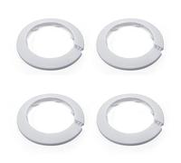 MroMax Fit 3.54" Outer Diameter Flange Water Pipe Cover Decoration White Pipe Cover Radiator PP Plastic 90mm Escutcheon Collar for Wall Pipe Tube Decoration 4Pcs