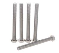 MroMax M10 Hex Bolt M10-1.5 x 100mm UNC Hex Head Screw Bolts 304 Stainless Steel Fully Threaded Hex Tap Bolts 5pcs