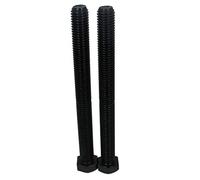 MroMax M14x150mm Hex Screws Bolts Carbon Steel Fastener Rustproof Metric Fully Threaded Replace Bolt Black 2PCS