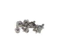 MroMax M2.5x6mm Cylinder Head Hex Socket Screw Silver 304 Stainless Steel Full Thread Plain Finish Flat Point 10PCS