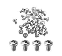 MroMax M2 x 3mm Machine Screws Pan Phillips Cross Head Screw 304 Stainless Steel Fasteners Bolts Silver Gray 30Pcs