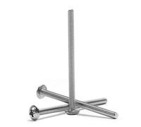 MroMax M3 x 45mm Machine Screws Phillips Cross Round Head Screw 304 Stainless Steel Fasteners Bolts 10Pcs