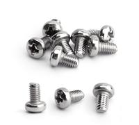 MroMax M3 x 5mm Machine Screws Pan Phillips Cross Head Screw 304 Stainless Steel Fasteners Bolts Silver Gray 30Pcs