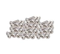 MroMax M4 x 14mm Machine Screws Pan Phillips Cross Head Screw 304 Stainless Steel Fasteners Bolts Silver Gray 30Pcs