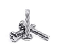 MroMax M4 x 22mm Machine Screws Pan Phillips Cross Head Screw 304 Stainless Steel Fasteners Bolts Silver Gray 30Pcs