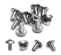 MroMax M4 x 5mm Machine Screws Phillips Cross Round Head Screw 304 Stainless Steel Fasteners Bolts 30pcs