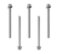 MroMax M4 x 60mm Stainless Steel Phillips Pan Head Machine Screws Bolts Combine with Spring Washer and Plain Washers 5pcs