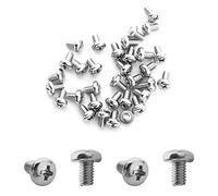 MroMax M4 x 6mm Machine Screws Pan Phillips Cross Head Screw 304 Stainless Steel Fasteners Bolts Silver Gray 30Pcs