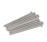MroMax M4 x 75mm Machine Screws Stainless Steel Truss Head Bolts with Cross Recessed Phillips Drive for Cabinet Drawer Knob Pull Handle 10PCS